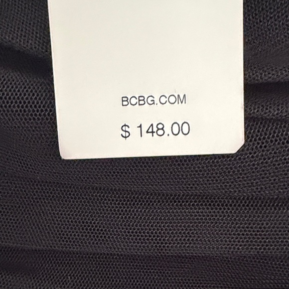 NWT BCBGMaxAzria Charcoal Ruched Dress - Picture 2 of 3